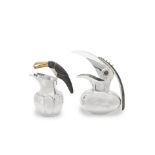 Two Mexican silver-plated toucan pitchers Los Castillo, Taxco contemporary, incuse stamped to ba...