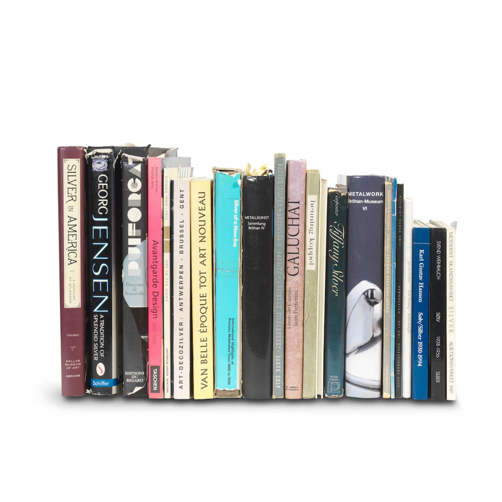 A collection of reference books, relating to modern and design silver (22)