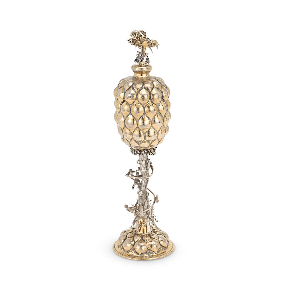 A silver-gilt 'pineapple' cup and cover Henry Charles Lambert, London 1908