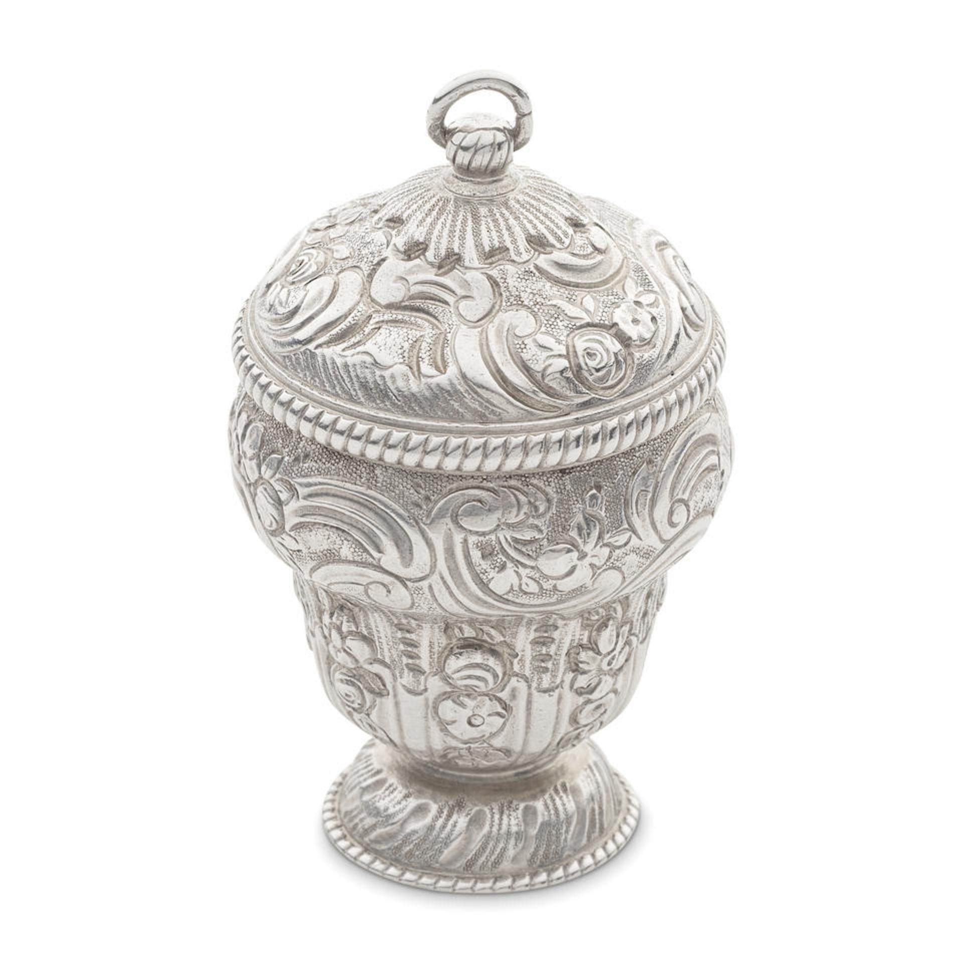 A George III silver 'urn' nutmeg grater Samuel Meriton, London circa 1765