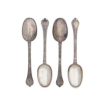 Four William & Mary silver trefid spoons Thomas Allen, London 1693 (4)