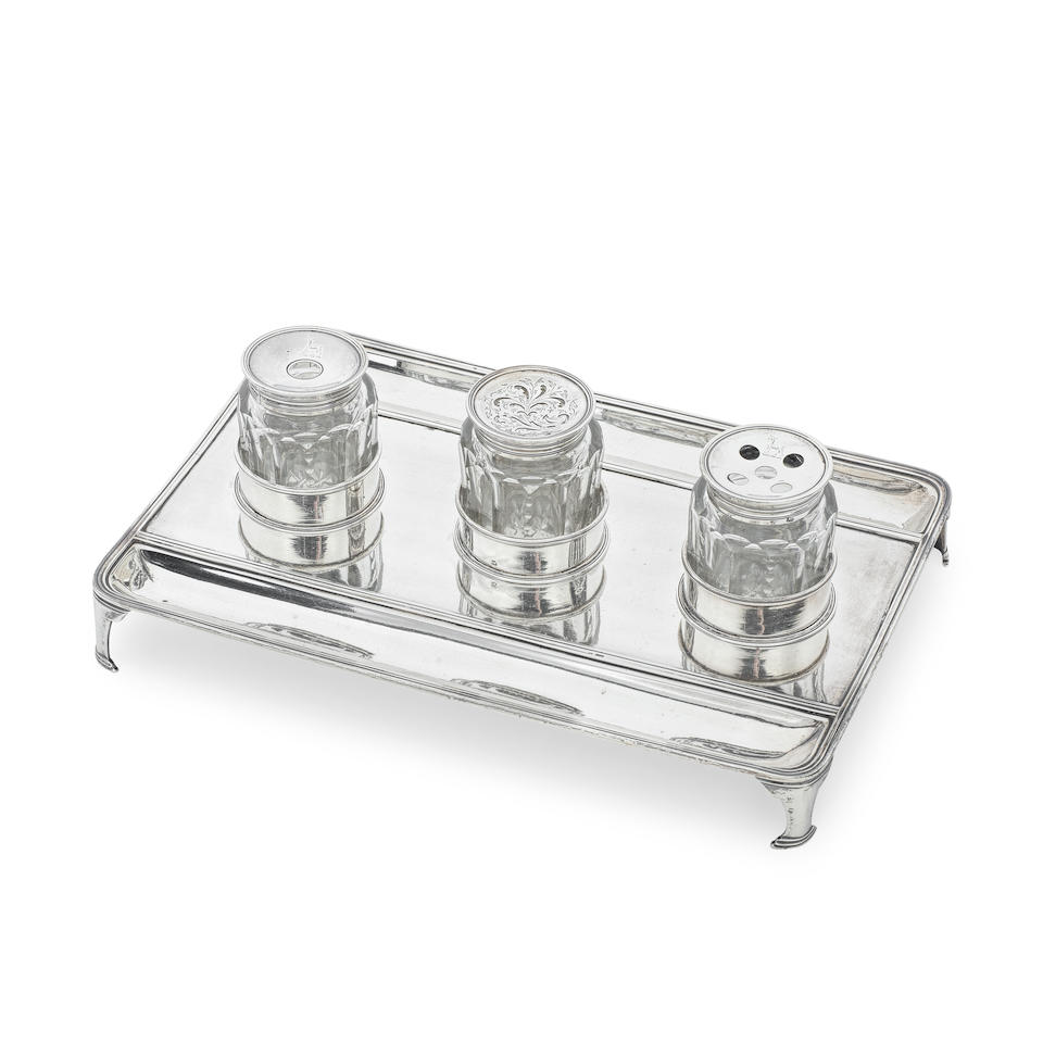 A George III silver inkstand Burrage Davenport, London 1781