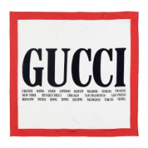 GUCCI: SILK CITIES SCARF 85cm