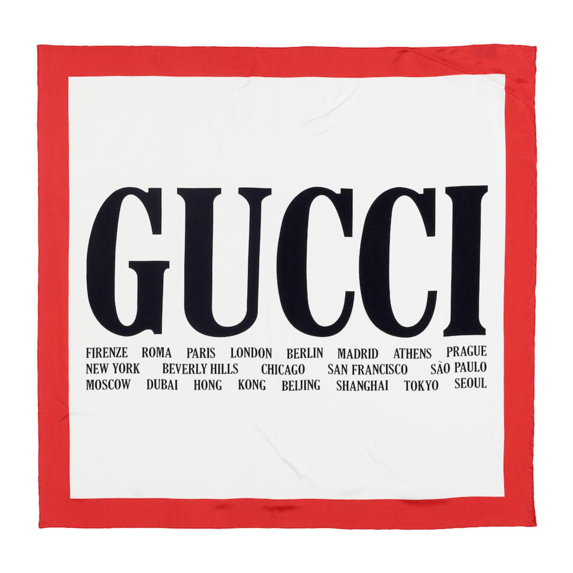 GUCCI: SILK CITIES SCARF 85cm