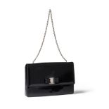 SALVATORE FERRAGAMO: PATENT VERA BOW BAG