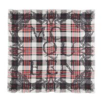 ALEXANDER MCQUEEN: PLAID LOGO SCARF 140cm