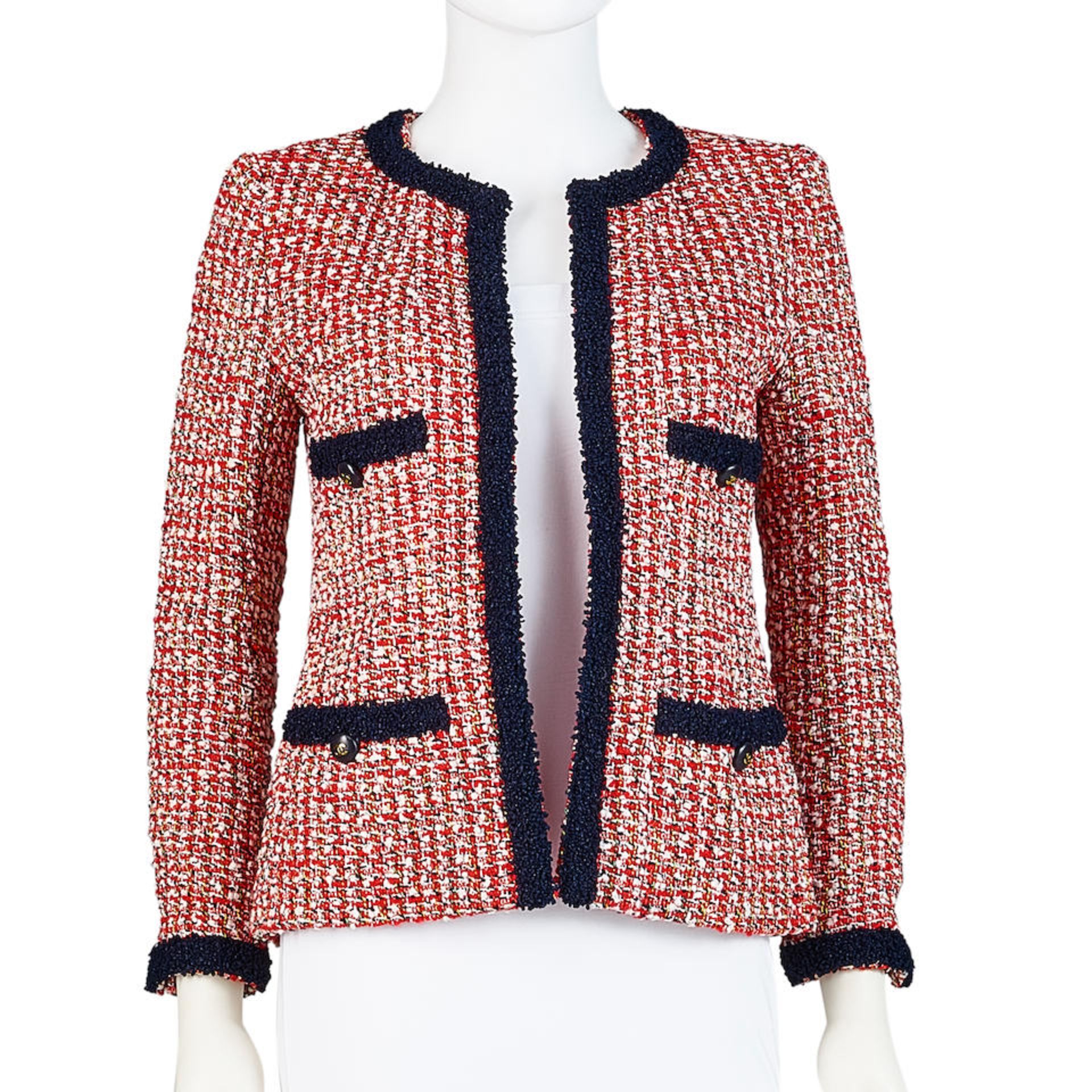 CHANEL: TWEED AND BOUCLE EVENING JACKET Cruise 1995