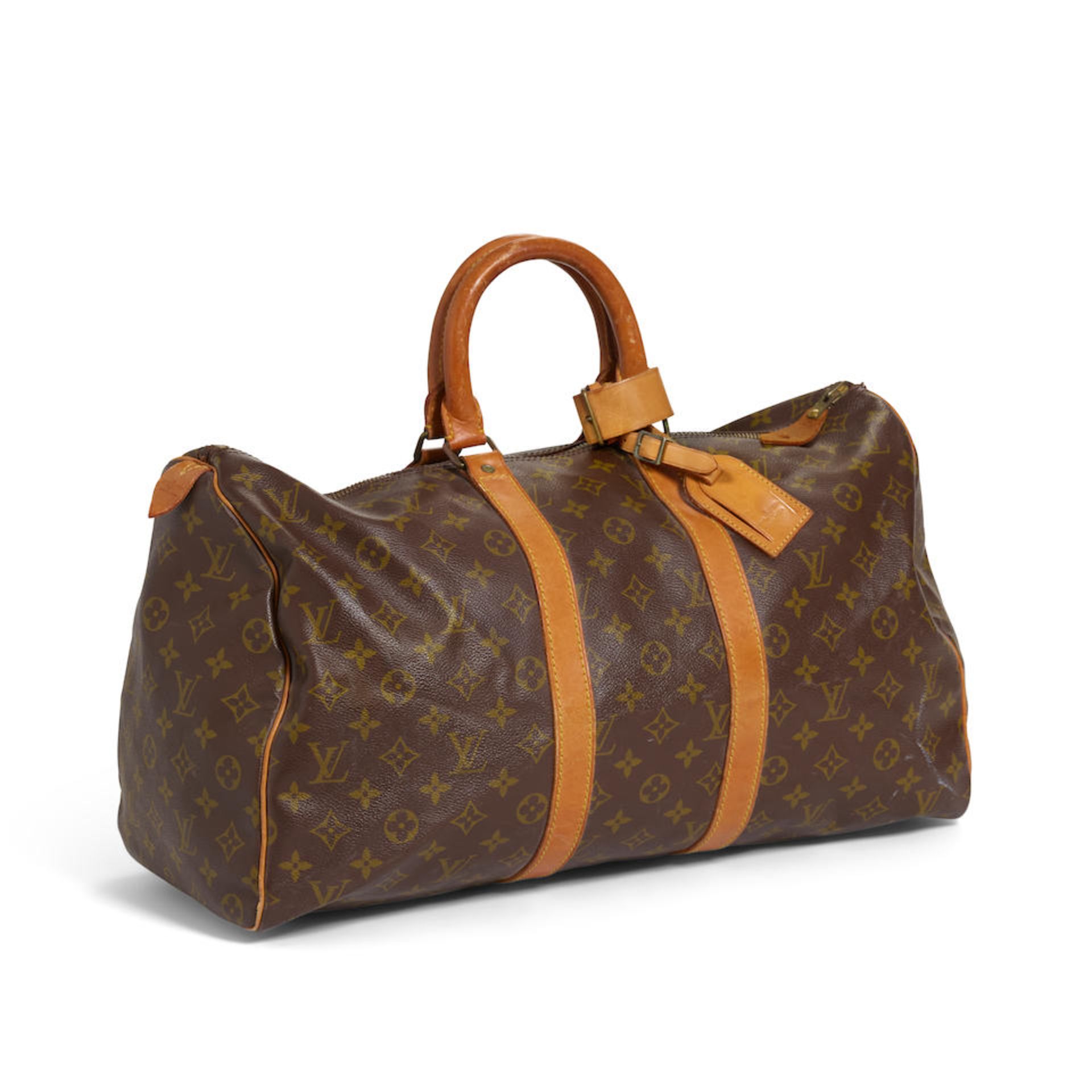 LOUIS VUITTON: MONOGRAM KEEPALL 50 Pre 1980's