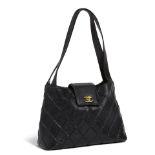 CHANEL: CAVIAR TURN LOCK TOTE 1996-1997