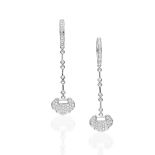 QEELIN: PAIR OF DIAMOND 'YU YI' PENDENT EARRINGS