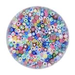 A Baccarat close-packed millefiori 'Church Weight', dated 1972