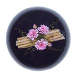 A David Graeber Asian Roses on bamboo magnum paperweight, dated 2007