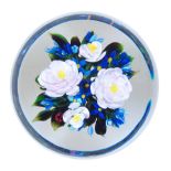 A Rick Ayotte 'Heavenly Blue' floral bouquet super magnum paperweight, dated 1999
