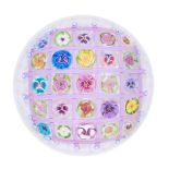 A Parabelle Glass spaced millefiori pigeon hole magnum paperweight, dated 1998