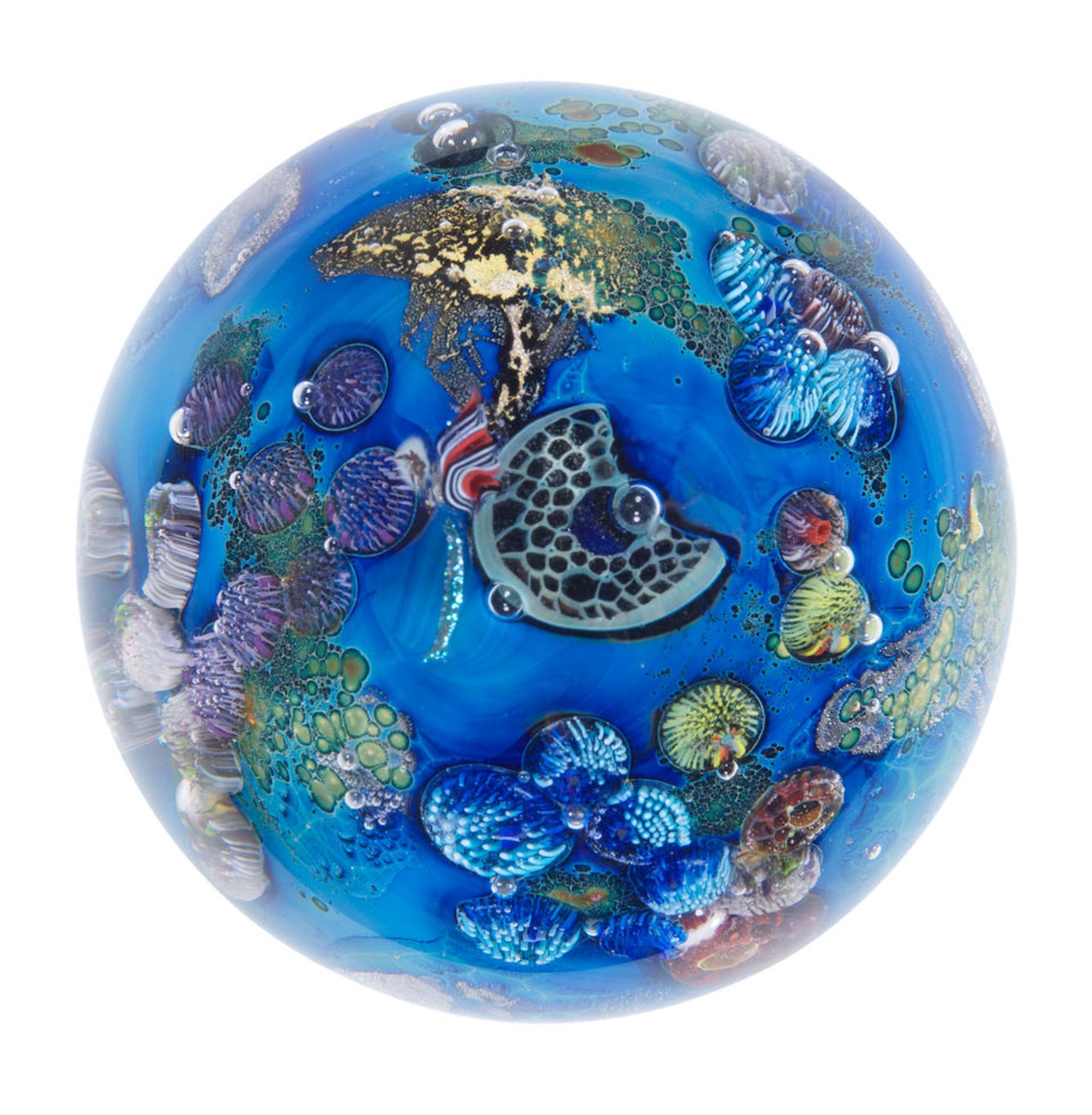 A Josh Simpson 'Megaplanet' magnum paperweight, dated 2007