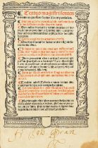 DUNS SCOTUS (JOHN) Super primo [-quarto] Sententiarum, Venice, heirs of Octavianus Scotus, 1521-...