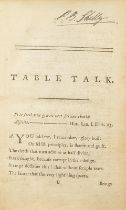 SHELLEY (PERCY BYSSHE) Posthumous Poems, FIRST EDITION, 1824; COWPER (WILLIAM), Poems, FIRST EDI...