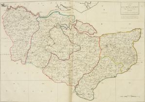 KENT ANDREWS (JOHN), ANDREW DURY AND WILLIAM HERBERT. A Topographical Map of the County of Kent,...