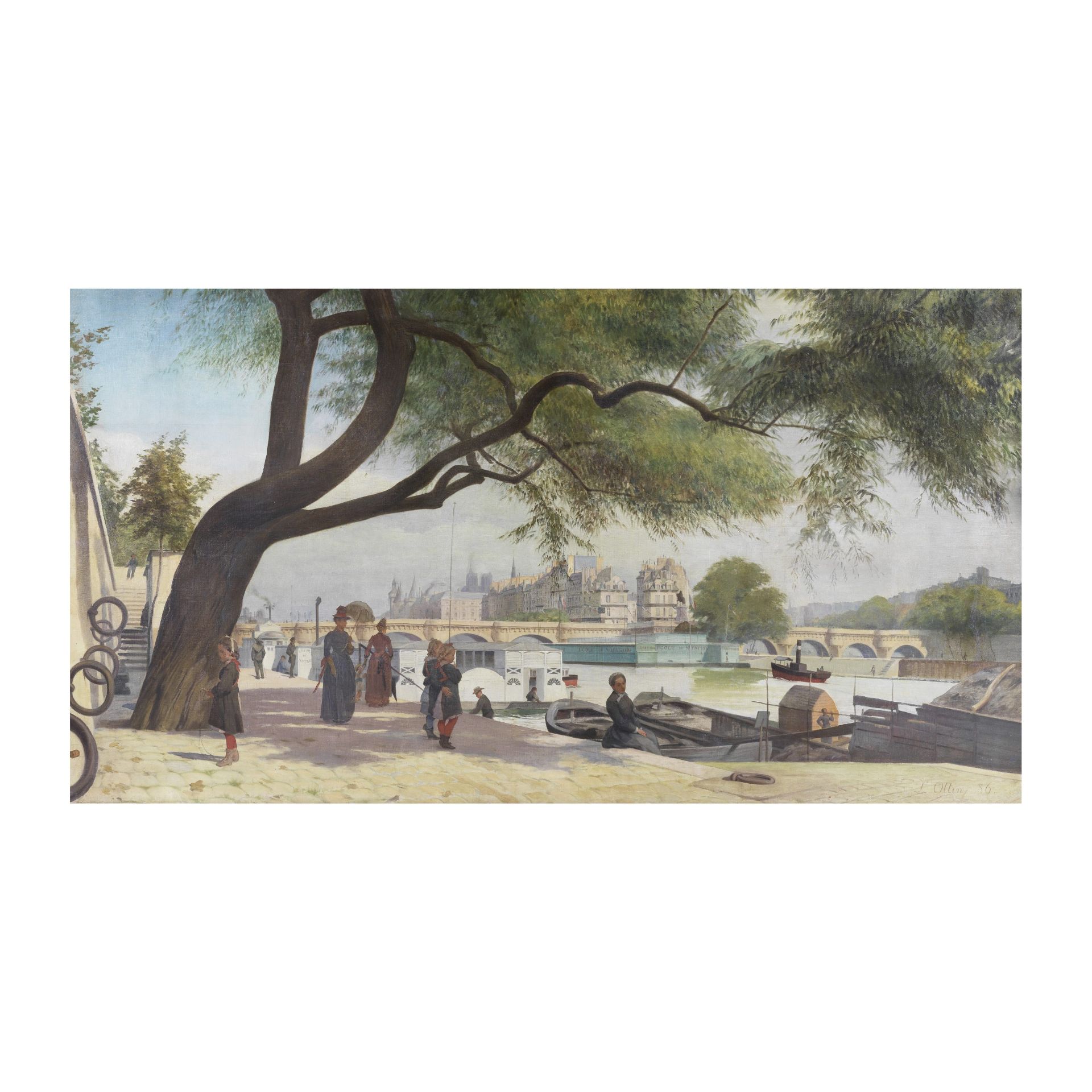 Leon-Auguste Ottin (Paris 1836-1918 Neuilly-sur-Marne) Vue du Pont-Neuf