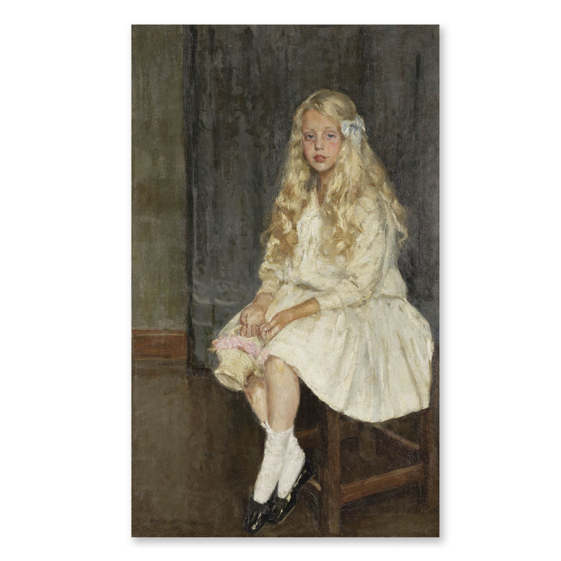 Joseph Oppenheimer (W&#252;rzburg 1876-1966 Montreal) Portrait de Johanna Jaffe &#224; la robe b...