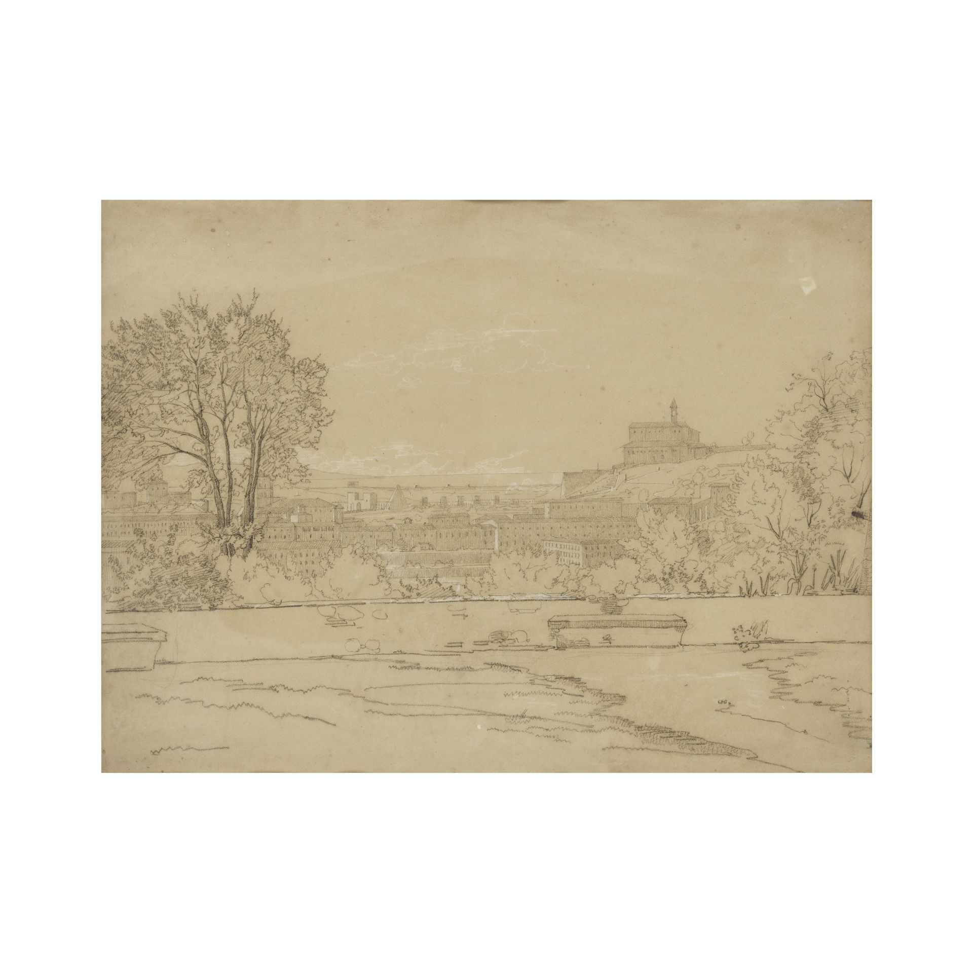 Th&#233;dore Claude F&#233;lix Caruelle d'Aligny (Chantenay-Saint-Imbert 1798-1871 Lyon) Vue de ...