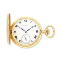 Patek, Philippe & Cie. An 18K gold keyless wind full hunter pocket watch Manufactured 1918, sold...