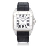 Cartier. A stainless steel automatic wristwatch Santos 100, Ref: 2656, Circa 2005