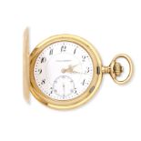 Alpina. A 14K gold keyless wind full hunter pocket watch Circa 1915