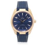 Omega. An 18K rose gold automatic calendar wristwatch with Co-Axial escapement Seamaster Aqua T...