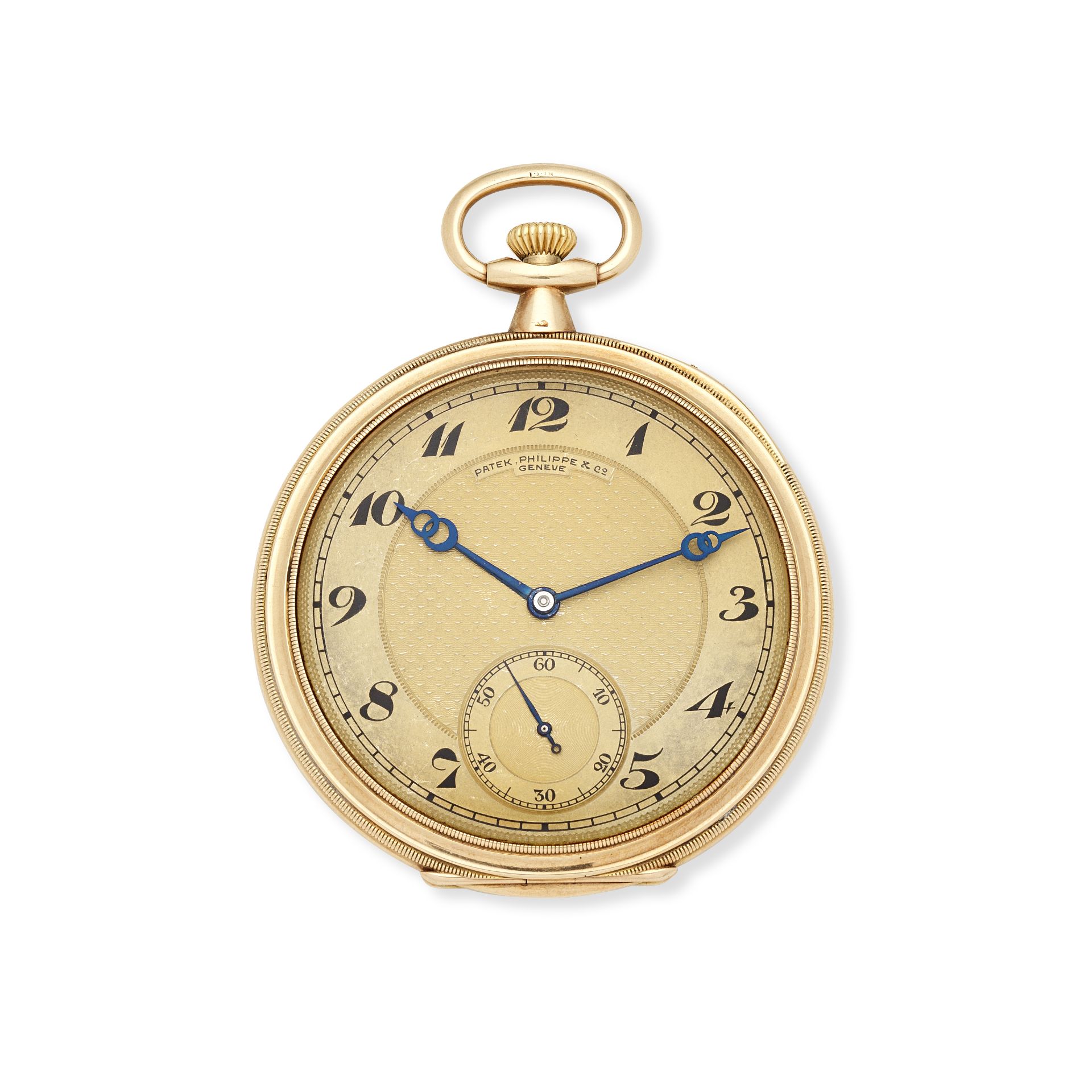 Patek, Philippe & Co. A 14K gold keyless wind open face pocket watch Circa 1920
