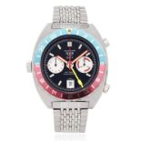Heuer. A stainless steel automatic calendar bracelet watch with dual time zone Autavia 'GMT', R...