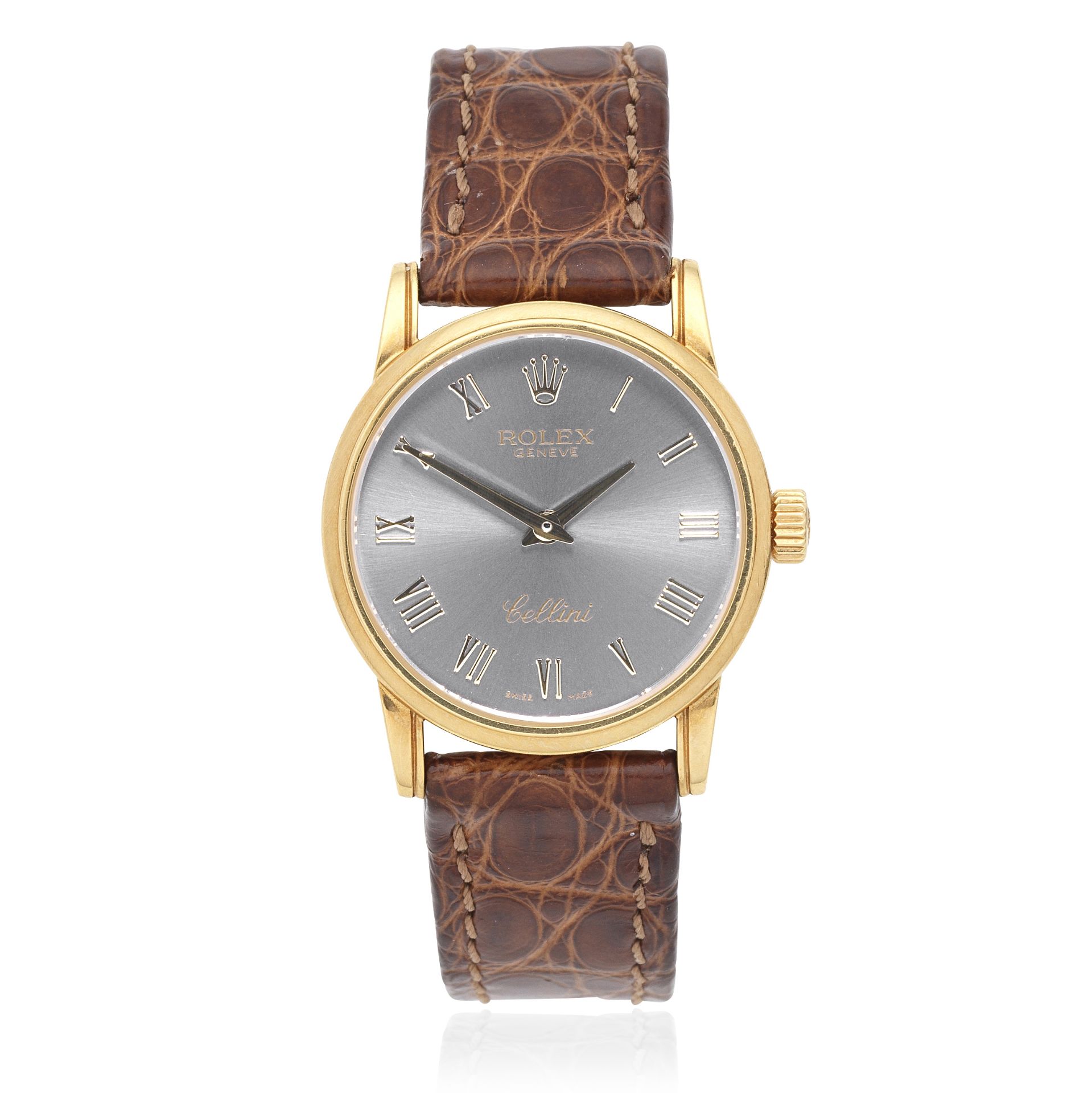 Rolex. A lady's 18K gold quartz wristwatch Cellini, Ref: 6111, Purchased 11th January 2002