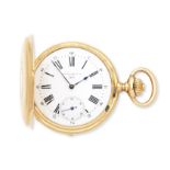 Lattes Freres & Co, Geneve. An 18K gold keyless wind full hunter pocket watch Circa 1890