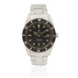 Rolex. A stainless steel automatic bracelet watch with gilt gloss dial Submariner, Ref: 6536-1,...