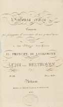 BEETHOVEN (LUDWIG VAN) [Symphonies 2-6 in 5 vol.], FIRST EDITIONS, [1822-1826] (5)