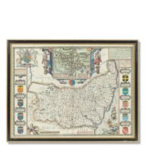 NORFOLK and SUFFOLK - SPEED (JOHN) Norfolk and Sufolk, 2 double-page engraved maps with outline ...