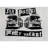 The Sex Pistols An Original Promotional Poster for Pretty Vacant, 1977