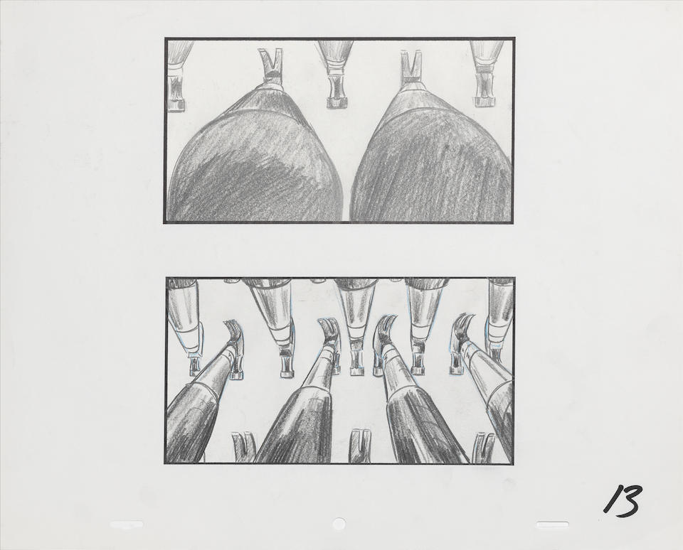 Pink Floyd A collection of storyboards for the film 'Pink Floyd The Wall,' Hammers Marching In W... - Image 5 of 8