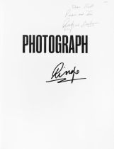 Ringo Starr (born 1940) An Autographed Copy of Photograph, 2013,