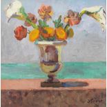 Duncan Grant (British, 1885-1978) An Urn with Mixed Flowers 43.2 x 43.2 cm. (17 x 17 in.)