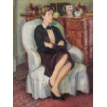 Duncan Grant (British, 1885-1978) Portrait of the Duchess of Devonshire, Seated in an Interior 6...