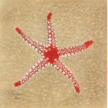 Simon Albert Bussy (British, 1870-1954) Starfish 23.2 x 23.2 cm. (9 1/8 x 9 1/8 in.)