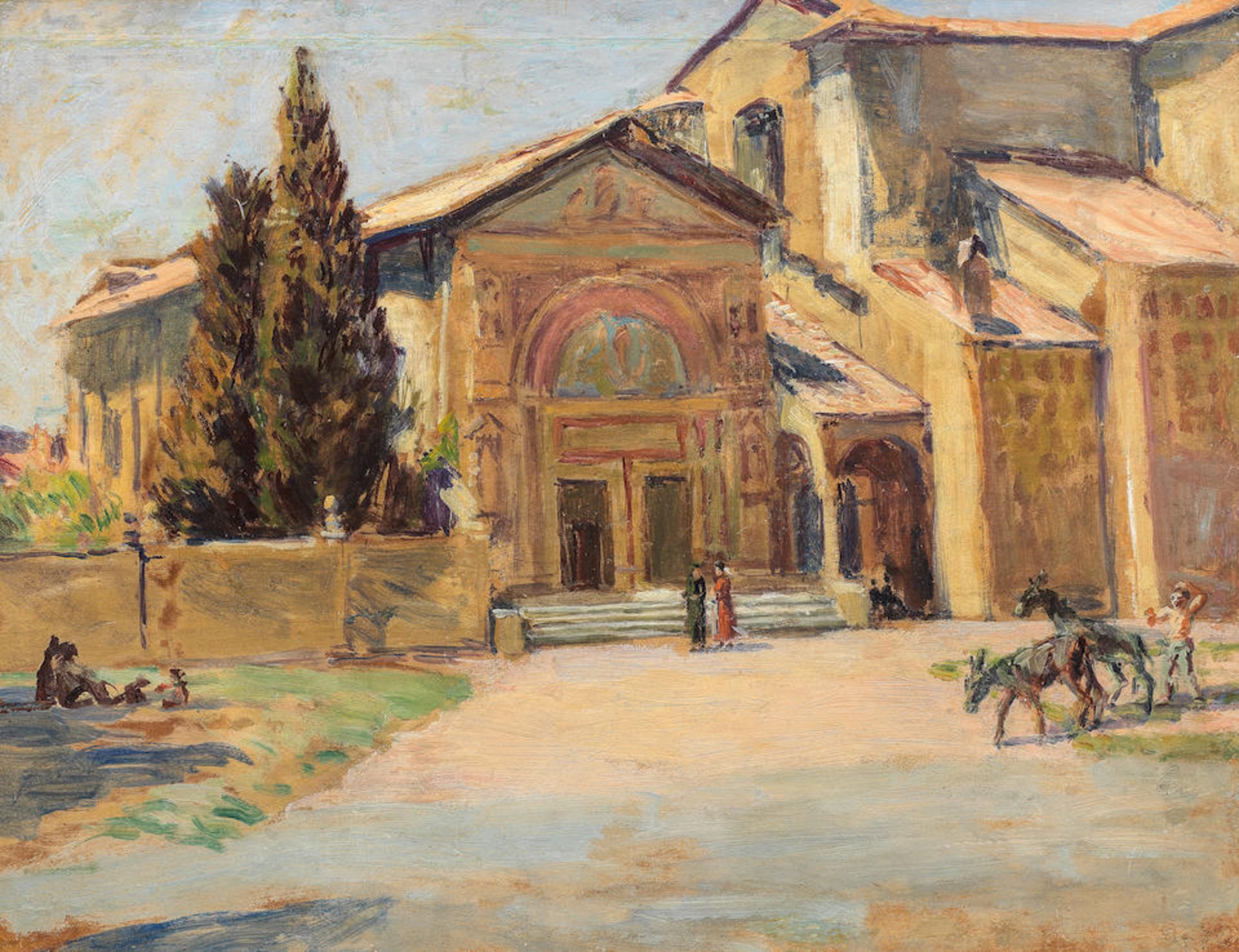 Duncan Grant (British, 1885-1978) The Oratory of San Bernardino, Perugia 48 x 62 cm. (19 7/8 x 2...