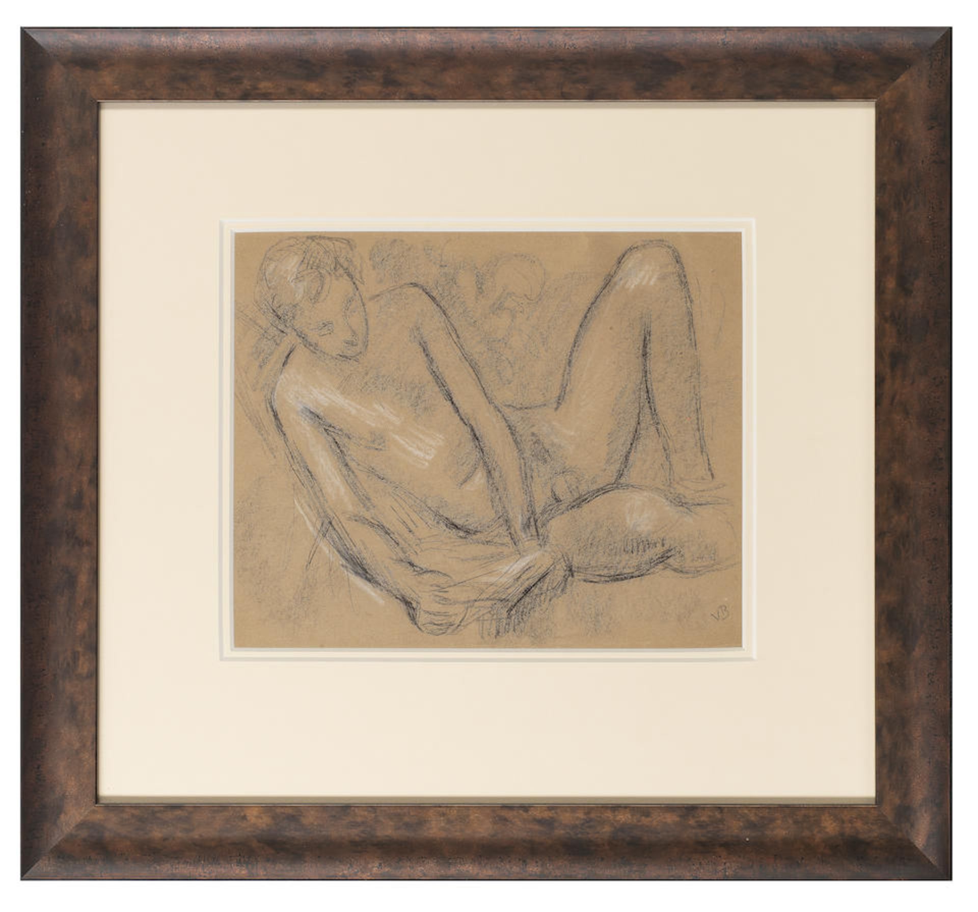 Vanessa Bell (British, 1879-1961) Paul Roche Reading 24.2 x 29.8 cm. (9 1/2 x 11 3/4 in.) Execut... - Bild 2 aus 3