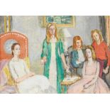 Vanessa Bell (British, 1879-1961) Angelica Garnett and Her Four Daughters 50.8 x 68.5 cm. (20 x ...