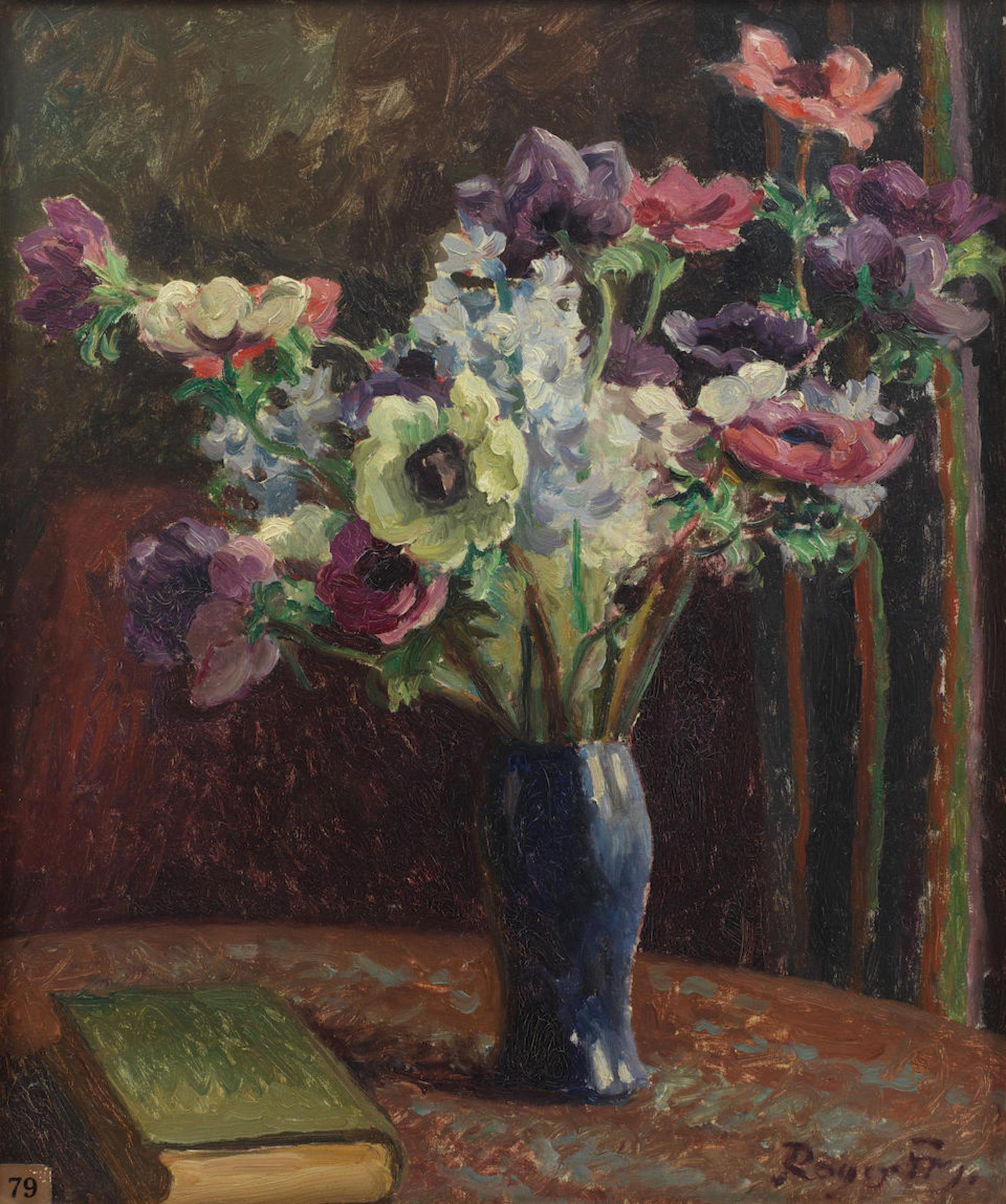 Roger Fry (British, 1866-1934) Hyacinths and Anemones 54.6 x 45.7 cm. (21 1/2 x 18 in.) (Painte...