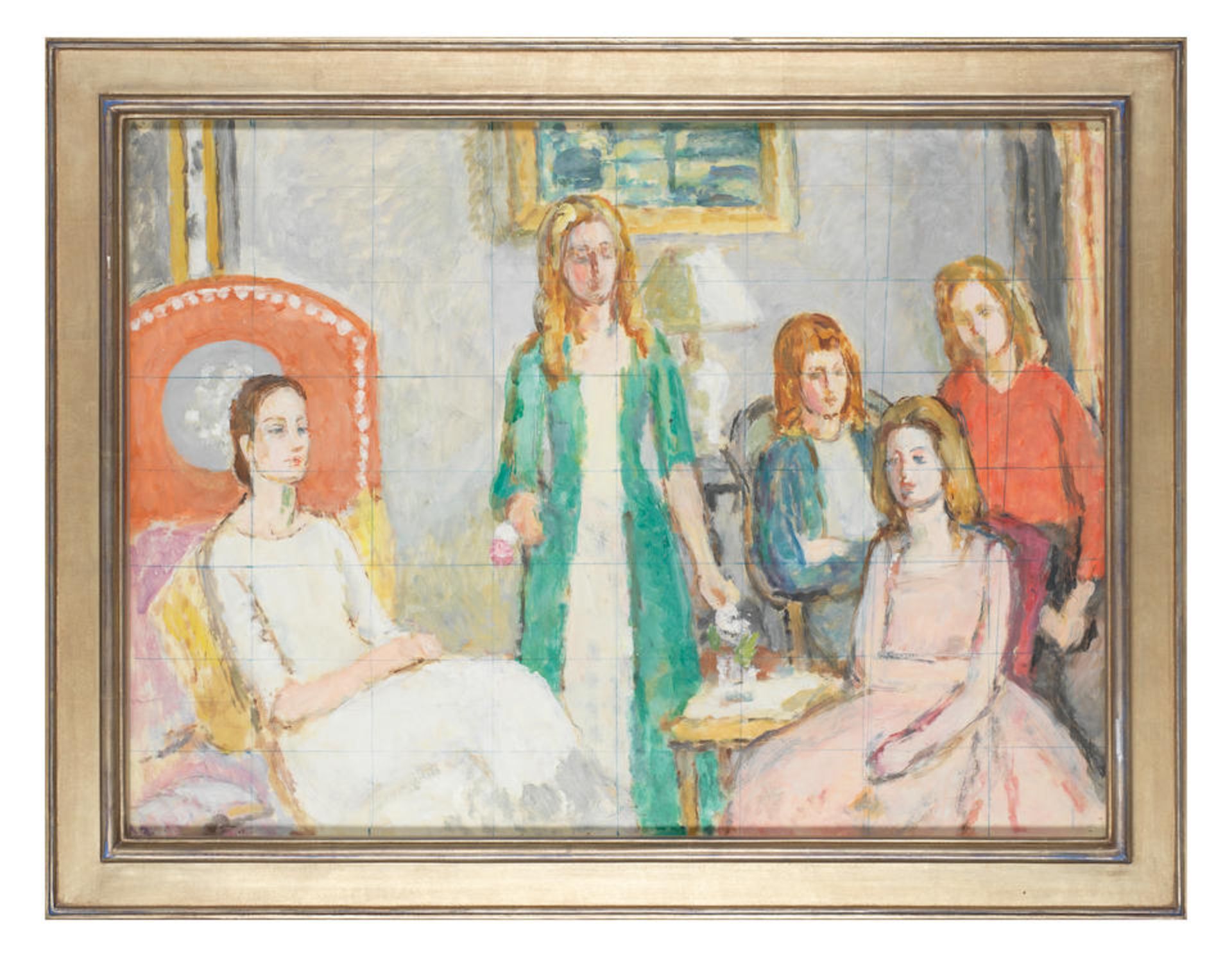 Vanessa Bell (British, 1879-1961) Angelica Garnett and Her Four Daughters 50.8 x 68.5 cm. (20 x ... - Image 2 of 3