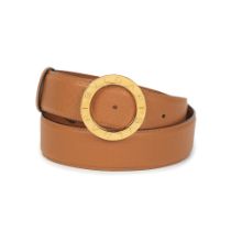 Bulgari: a Gold Leather Belt