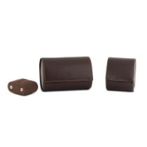 Patek Philippe: Two Brown Leather Watch Cases (includes cases)