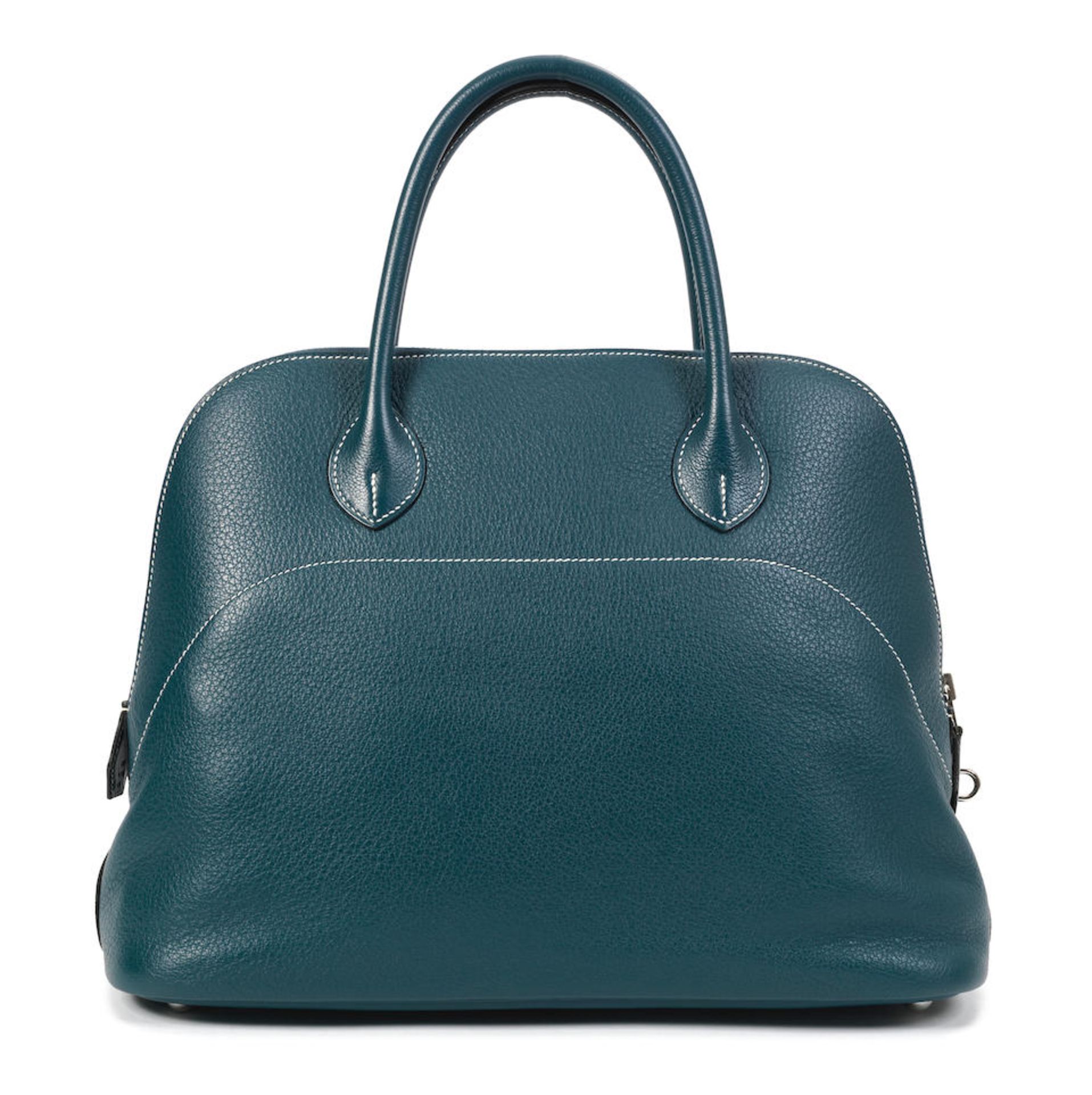 Hermès: a Bleu Thalassa Evergrain Leather Bolide Relax 35 2015 (includes padlock, keys, clo... - Bild 2 aus 2